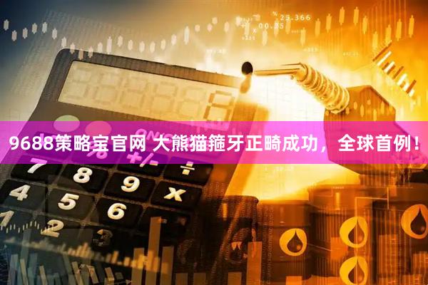 9688策略宝官网 大熊猫箍牙正畸成功，全球首例！